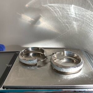 925 Silver Hoop Earrings 4.95g